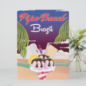 Pipa Beach Brazil Vacation Poster Einladung (Stehend Vorderseite)