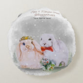 "Pipa & Marlow" Boganhues print Rundes Kissen (Rückseite)