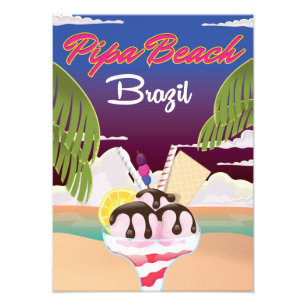 Pipa-Strand-Brasilien-Ferienplakat Fotodruck