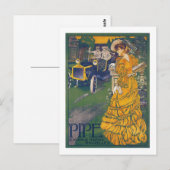 Pipe Automobile - Vintage belgische Werbung Postkarte (Vorne/Hinten)