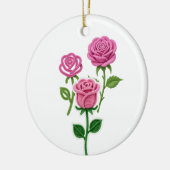 Pipe Cleaner Flower Keramik Ornament (Links)