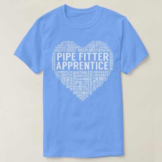 Pipe Fitter Apprentice Herz T-Shirt (Design vorne)