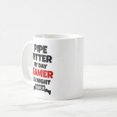 Pipe Fitter Gamer Kaffeetasse (Vorderseite Links)