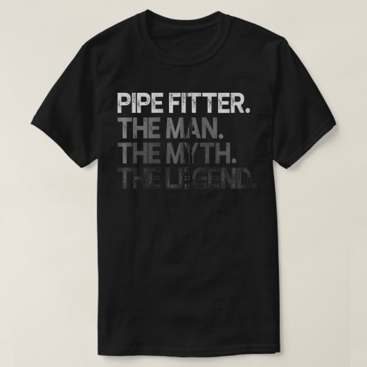 Pipe Fitter The Man Myth Legend Geschenk Zip T-Shirt (Design vorne)