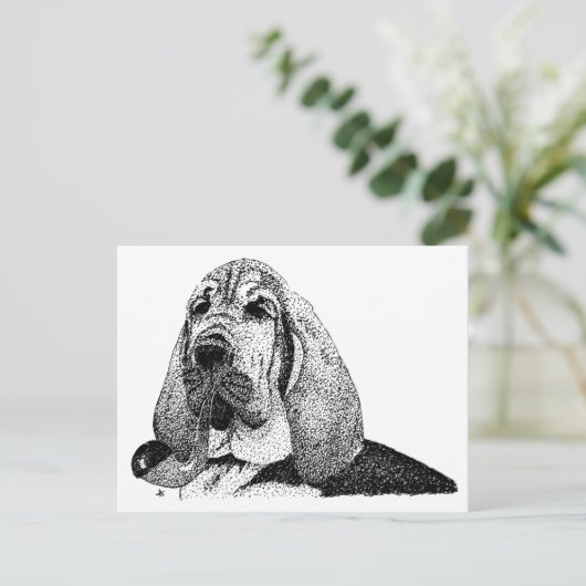Pipe Hound Postkarte (Stehend Vorderseite)