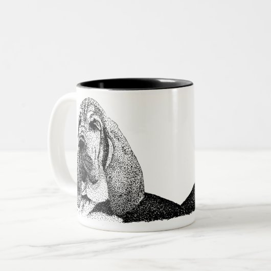 Pipe Hound Zweifarbige Tasse (Vorderseite Links)