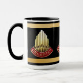 Pipe Organ Facade Organist Geschenk Tasse (Links)