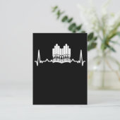 Pipe Organ Heartbeat Church Music Organizer Postkarte (Stehend Vorderseite)
