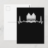 Pipe Organ Heartbeat Church Music Organizer Postkarte (Vorne/Hinten)