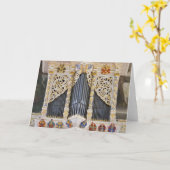 pipe organ in Marktkirche, Halle greeting card Karte (Gelbe Blume)