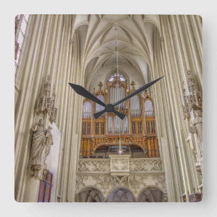 Pipe Organ Maria Am Gestade Quadratische Wanduhr