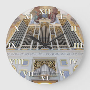 Pipe organ square clock with roman numerals große wanduhr