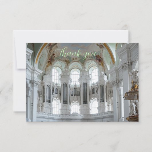 Pipe organ thank you card for musicians dankeskarte (Vorderseite)