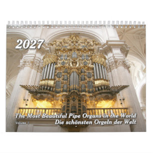 Pipe Organ Wall Calendar - Musikkalender 2026 Kalender