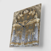 Pipe Orgeluhr mit römischen Ziffern Quadratische Wanduhr (Winkel)