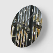 Pipe Orgeluhr mit römischen Ziffern Runde Wanduhr (Winkel)