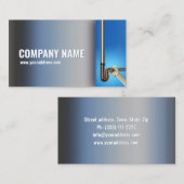 Pipe Repair Service Klempner Blue Business Card Visitenkarte (Vorne/Hinten)
