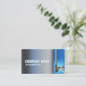 Pipe Repair Service Klempner Blue Business Card Visitenkarte (Stehend Vorderseite)