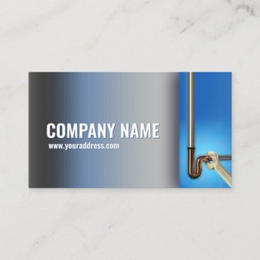 Pipe Repair Service Klempner Blue Business Card Visitenkarte (Vorderseite)