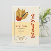 Pipe Smoker Rente Party Einladung (Stehend Vorderseite)