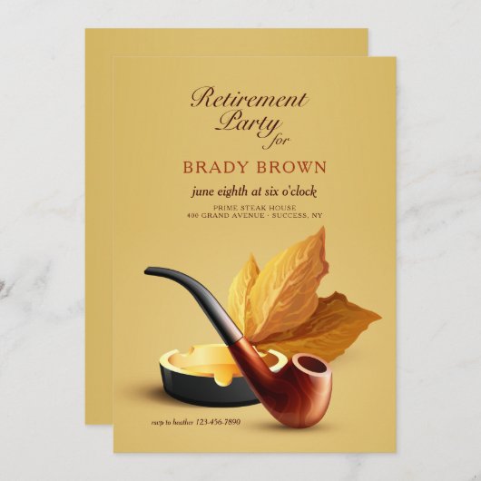 Pipe Tobacco Einladung (Vorne/Hinten)