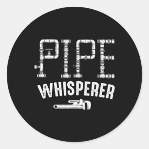 Pipe Whisperer Wasserleitung Master Klempner Runder Aufkleber