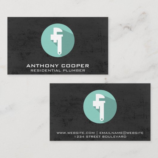 Pipe Wrench | Hintergrund Visitenkarte (Vorne/Hinten)