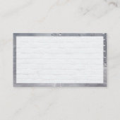 Pipe Wrench Logo | Wand- und Metallrivetten Visitenkarte (Rückseite)