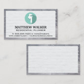 Pipe Wrench Logo | Wand- und Metallrivetten Visitenkarte (Vorne/Hinten)