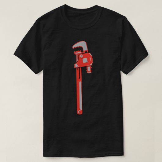 Pipe Wrench Plumber Pipefitter Expert Plumbing T-Shirt (Design vorne)