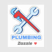 Pipe Wrench Plumbing Aufkleber (Blatt)