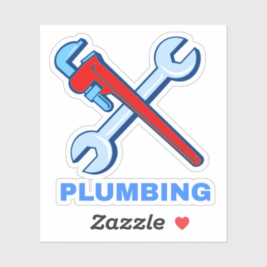 Pipe Wrench Plumbing Aufkleber (Blatt)