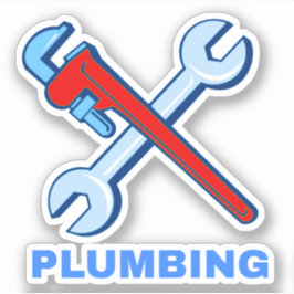 Pipe Wrench Plumbing Aufkleber