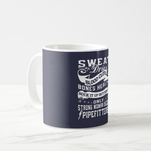 Pipefitter Frau Kaffeetasse (Vorderseite Links)