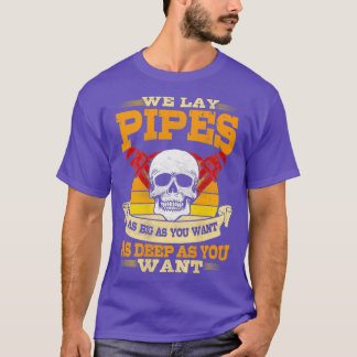 Pipefitter Funny Klempner Bild auf der Rückseite T-Shirt