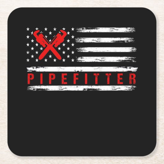 Pipefitter Gifts Funny Plumber Rechteckiger Pappuntersetzer (Vorderseite)