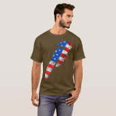 Pipefitter Pipe American Flag 4. T-Shirt (Vorne ganz)