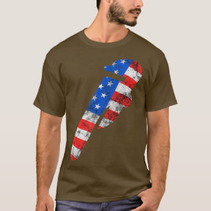 Pipefitter Pipe American Flag 4. T-Shirt