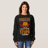 Pipefitter Pun Quote Pipe Passage Passwortdesign Sweatshirt (Vorne ganz)