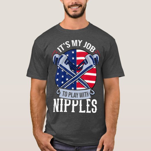 Pipefitter Steamfitter Gift Plumber USA American T-Shirt (Vorderseite)