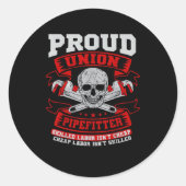 Pipefitter Steamfitter Plumber - Qualifizierte Lab Runder Aufkleber (Vorderseite)