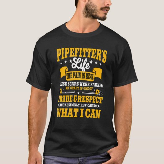 Pipefitter Steamfitter Tradesman Klempner Rohrleit T-Shirt (Vorderseite)