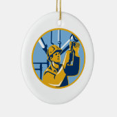 Pipefitter Wartungs-Gas-Arbeitskraft-Klempner Keramikornament (Rechts)