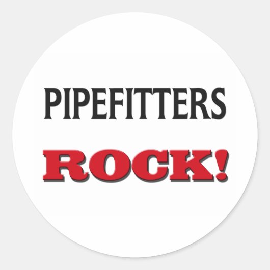 Pipefitters Rock Runder Aufkleber (Vorderseite)