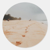 Pipeline Beach Runder Aufkleber (Vorderseite)