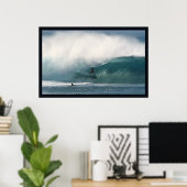 Pipeline Beach Surfer Poster (Heimbüro)