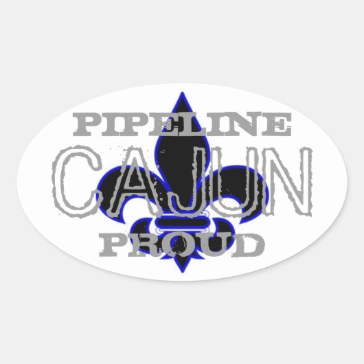 Pipeline Cajun Ovaler Aufkleber (Vorderseite)