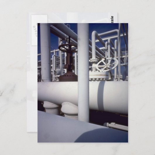 Pipeline für Erdölraffinerien Postkarte (Vorne/Hinten)