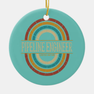 Pipeline-Ingenieur Vintage Retro Keramik Ornament