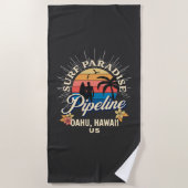 Pipeline Oahu Hawaii Beach für Surfer T - Shirt Strandtuch (Vorderseite)